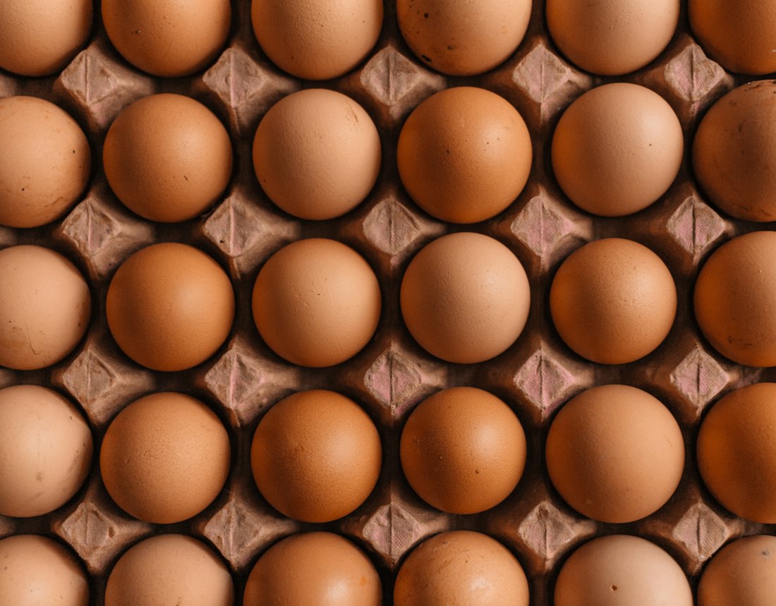 Fresh brown eggs